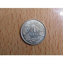 Switzerland 1998 1/2 Half Franc Coin