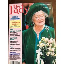 THE LADY MAGAZINE 1 AUGUST 1995 FEATURING HM QUEEN ELIZABETH THE QUEEN MOTHER