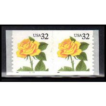 3054 32c Yellow Rose Very Fine MNH CNP Left 2233 PA1875