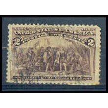 Used 231 2c Landing of Columbus Almost Very Fine M11194