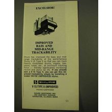 1970 Shure V-15 Type II Phono Cartridge Ad - Excelsior