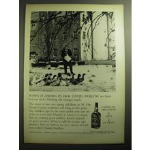 1970 Jack Daniel's Whiskey Ad - When it snows in Jack Daniel Hollow