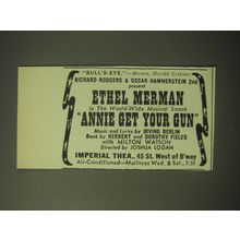 1948 Annie Get Your Gun Musical Ad - Bulls-Eye - Barnes, Herald Tribune