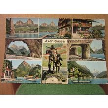 multiview, AXENSTRASSE, SWITZERLAND unused vintage postcard =