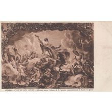 Rome Roma Chiesa Del Gesu Saint Ignazio Italian Italy Painting Mural Postcard