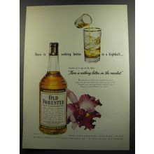 1952 Old Forester Bourbon Ad - There is nothing better in a highball