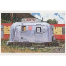 Trailer Park American Diner Mobile Burger Breakfast Van Postcard