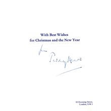 Edward Heath Prime Minister Private Boat 1971 Hand Signed Christmas Card
