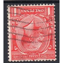 sg419wI 1d scarlet wmk inverted fine used (G6)