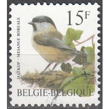 Belgique 1997 Michel 2747 O Cote (2008) 0.70 Euro Mésange boréale Cachet rond