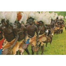Uganda Bwola Dancers Dancer African Ugandan Postcard