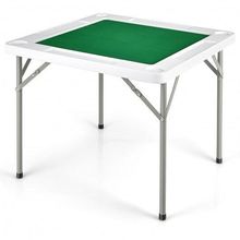 4-Player Mahjong Game Table with Iron Frame