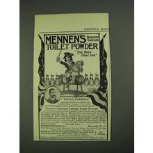1908 Mennen's Borated Talcum Toilet Powder Ad - Box Lox