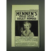 1908 Mennen's Borated Talcum Toilet Powder Ad - Friend