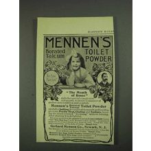 1908 Mennen's Borated Talcum Toilet Powder Ad - Roses