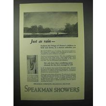 1923 Speakman Showers Ad - Just As Rain
