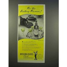 1946 Heublein's Club Cocktails Ad - Visiting Firemen