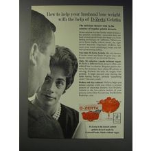 1963 General Foods D-Zerta Gelatin Ad - How to help your husband lose weight