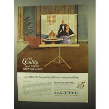 1963 Da-Lite Challenger Screen Ad - Never Equalled