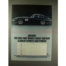 1970 Jaguar XKE Coupe Car Ad - Great Sports Car Power!!