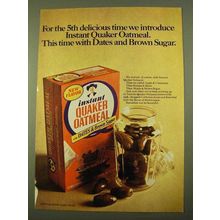 1970 Instant Quaker Oatmeal Ad - Dates and Brown Sugar