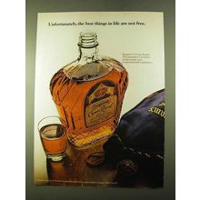1970 Seagram's Crown Royal Ad - Best Things Not Free