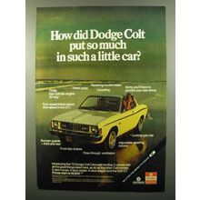1975 Dodge Colt Carousel Hardtop Ad - Put So Much In