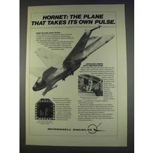 1982 McDonnell Douglas Hornet Ad - Takes Own Pulse