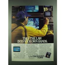 1988 Epyx L.A. Crackdown Software Ad - Take the Law Into Your Own Hands