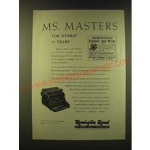 1947 Remington KMC Typewriter Ad - Ms. Masters for nearly 75 years