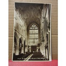 THE NAVE, BATH ABBEY, SOMERSET used vintage postcard 1959 pm =