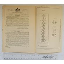 1891 Patent No. 14,876 eyelets for boots, Hunter & Gilmore, Belfast