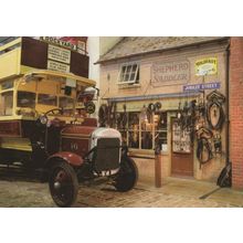 Saddlers Shop & 1919 Bus at Jubilee Street Portsmouth Postcard