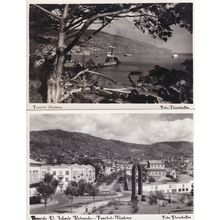Funchal Madeira Avenida D. Infante Retounda Boats 2x RPC Postcard s