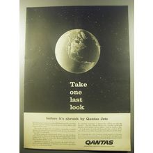 1959 Qantas Airlines Ad - Take one last look before it's shrunk by Qantas Jets