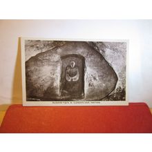 FIGURE, ST. CLEMENTS CAVES, HASTINGS, SUSSEX. unused postcard RP by W & K =