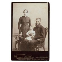 Young Family, Social History, Farmer Bros, Hamilton, Ontario, Can, Cabinet Card
