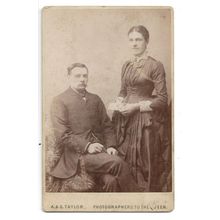 Young Couple, Social History, A & G Taylor Studio, London, Cabinet Card