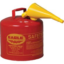 Eagle 5 Gallon Type I Red Safety Gas Can for Gasoline with Flame Arrester, Self-