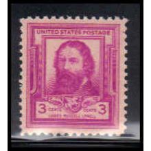 866 3c James Lowell Fine Plus MNH KA2790