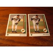 1989 Upper Deck, 2-Cards, JOHN SMOLTZ, HOF, Braves #17