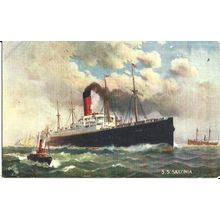 Cunard RMS SAXONIA Tuck Oilette Postcard (9106)