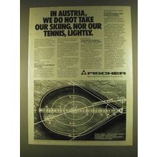 1980 Fischer Tennis Rackets Ad - In Austria