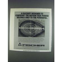 1980 Fischer Coup Racquet Ad - Confront the Notion