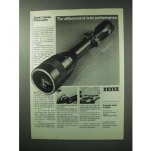 1983 Zeiss C-Series Riflescopes Ad - Total Performance