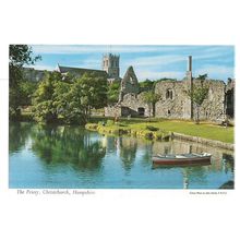 THE PRIORY, CHRISTCHURCH, HAMPSHIRE vintage unused postcard by John Hinde =