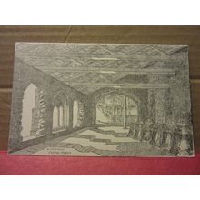 cloisters CLEEVE ABBEY, Somerset. unused postcard artist S W Lovelace in 1946 =
