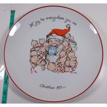 VTG 1973 Kewpie Doll Santa Claus Collector’s Plate - Rose O’Neill Christmas Joy