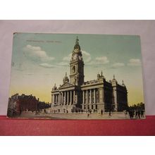 TOWN HALL, PORTSMOUTH HAMPSHIRE used antique postcard c.1910 pm =