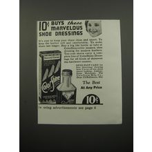 1933 ColorShine Shoe Polish Crme Ad - 10¢ buys these marvelous shoe dressings